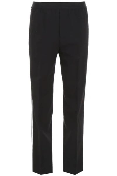 Shop Helmut Lang Trousers With Side Band In Black