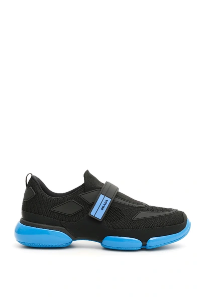 Shop Prada Cloudbust Sneakers In Black,blue,light Blue