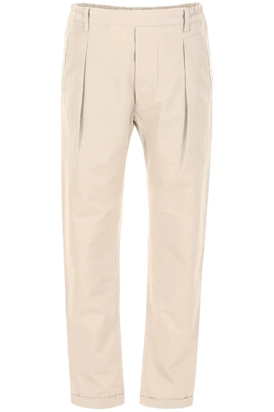 Shop Kent And Curwen Darted Trousers In Beige