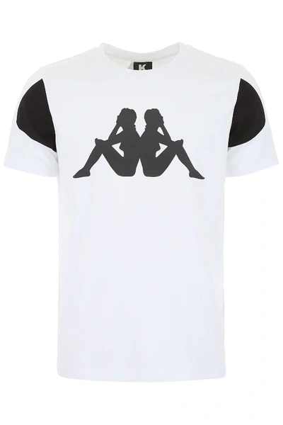 Shop Kappa Logo T-shirt In White,black