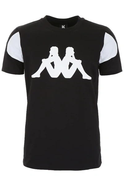 Shop Kappa Logo T-shirt In Black,white