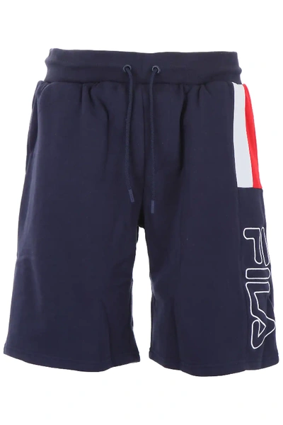 Shop Fila Ajay Short Joggers In Blue,white,red