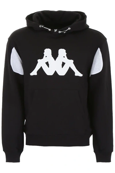 Shop Kappa Logo Hoodie In Black,white