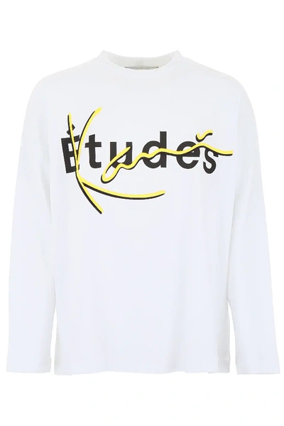 Shop Etudes Studio Printed Sweatshirt In White
