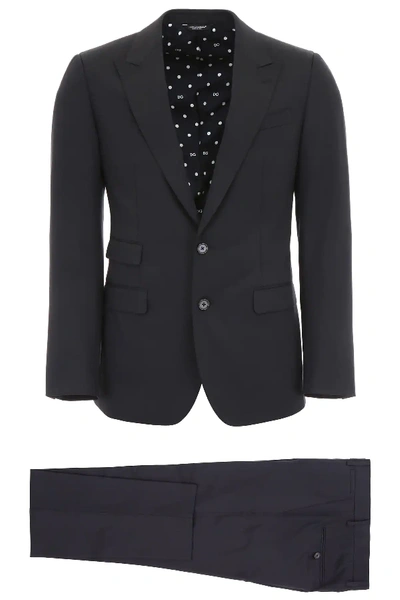 Shop Dolce & Gabbana Napoli Suit In Blue