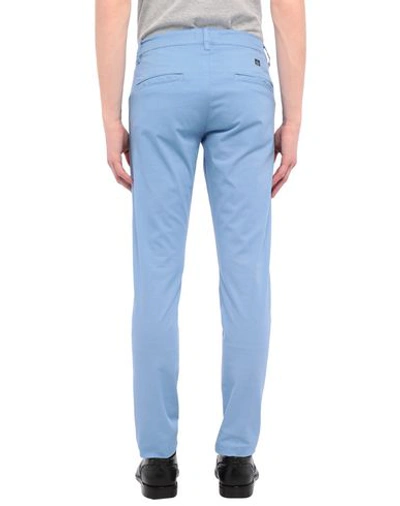 Shop Grey Daniele Alessandrini Pants In Sky Blue