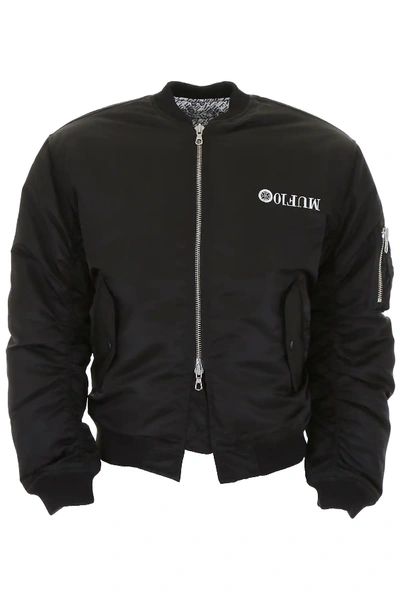 Shop Muf10 Reversible Bomber Jacket In Black