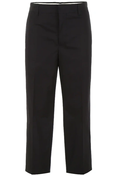 Shop Burberry Trousers With Quotes In Black