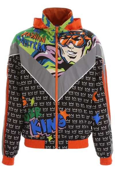 Shop Dolce & Gabbana Multicolor Printed Jacket In Black,green,orange