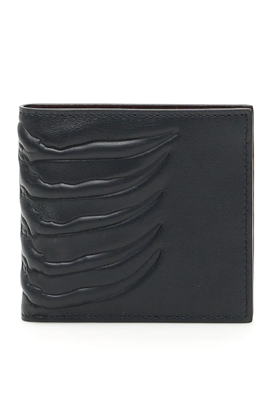 Shop Alexander Mcqueen Ribcage Wallet In Black,brown