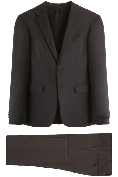 Shop Prada Mohair Wool Suit In Grey