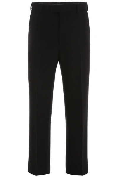 Shop Prada Woolcloth Trousers In Black