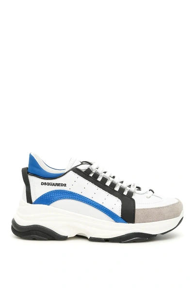 Shop Dsquared2 Bumpy 551 Sneakers In White,black,blue