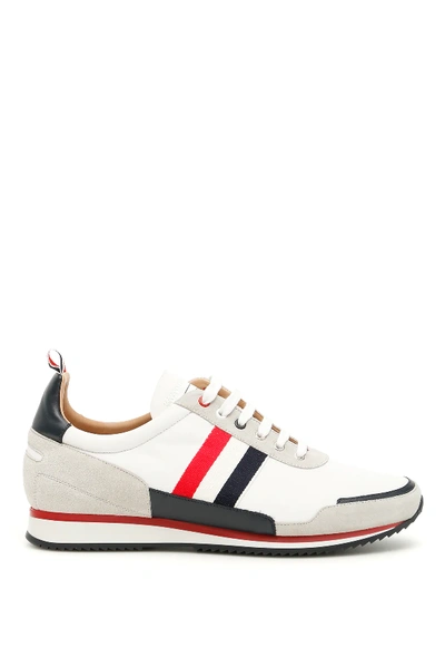 Shop Thom Browne Multicolor Jogger Sneakers In White,red,blue