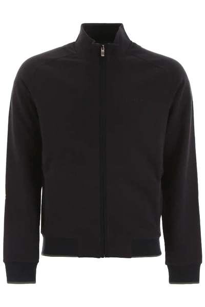 Shop Z Zegna Zipped Sweatshirt In Blue