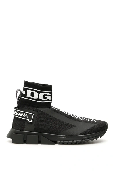 Shop Dolce & Gabbana Sorrento Running Sneakers In Black,white