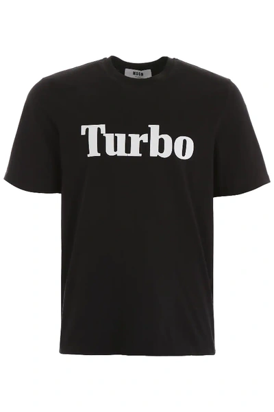 Shop Msgm Turbo T-shirt In Black