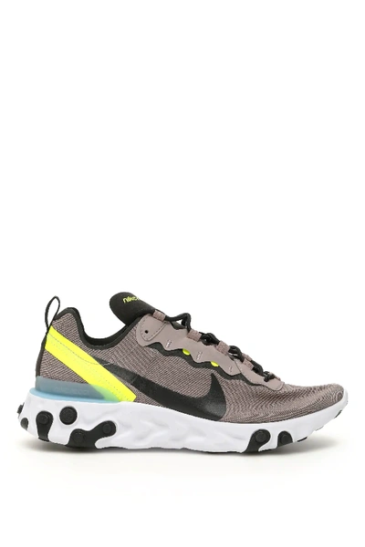 Shop Nike React Element 55 Sneakers In Brown,yellow,black