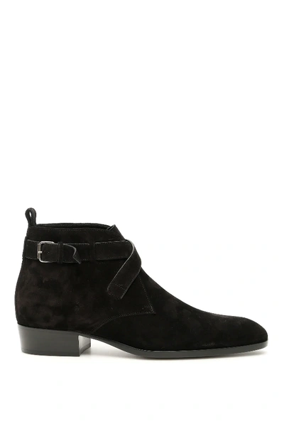 Shop Saint Laurent Wyatt 30 Boots In Black