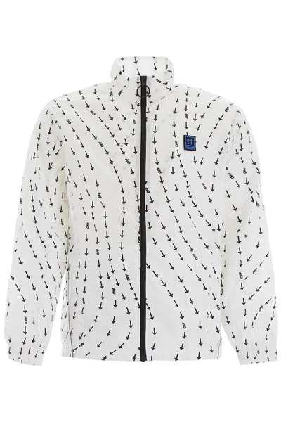 Shop Off-white Nylon Track Jacket In White,black
