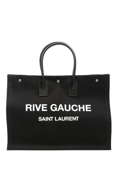 Shop Saint Laurent Rive Gauche Noe Bag In Black