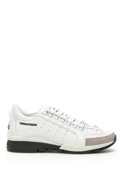 Shop Dsquared2 551 Sneakers In White,grey,black
