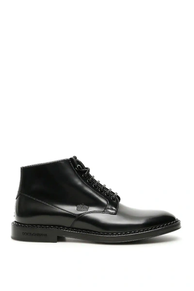 Shop Dolce & Gabbana Marsala Ankle Boots In Black