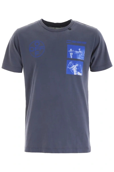 Shop Off-white Hardcore Caravaggio T-shirt In Blue,grey