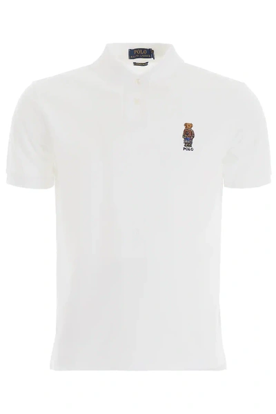 Shop Polo Ralph Lauren Bear Polo Shirt In White