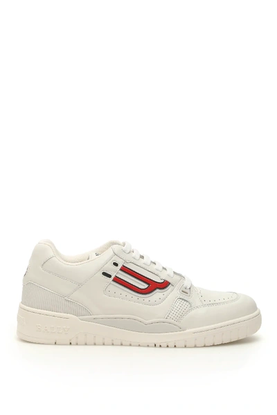 Shop Bally Kuba T Sneakers In White,red