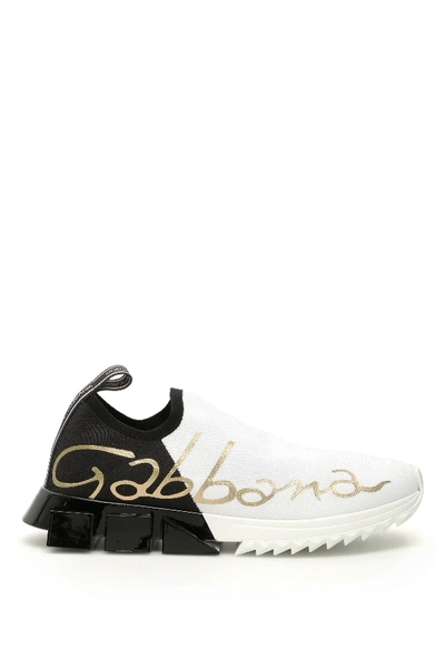 Shop Dolce & Gabbana Sorrento Sneakers In White,black