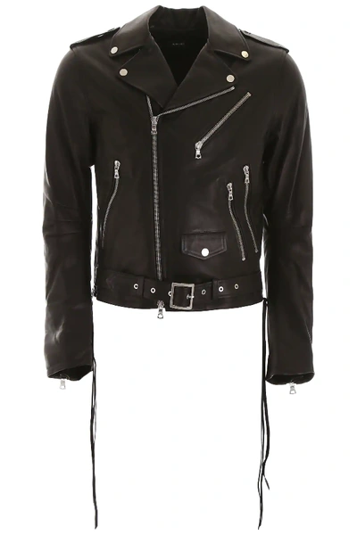 Shop Amiri Biker Jacket In Black