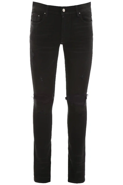 Shop Amiri Thrasher Minimal Jeans In Black