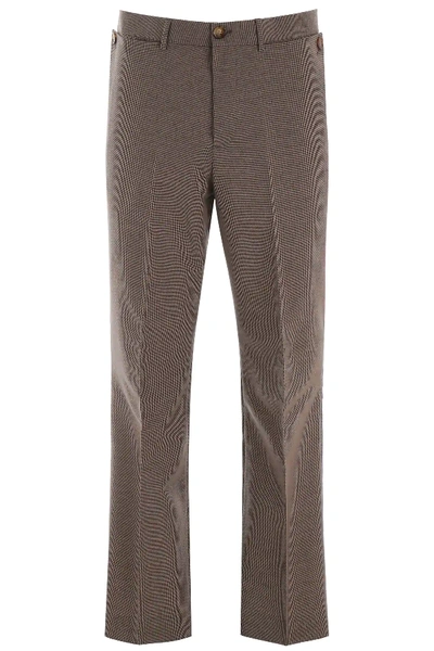 Shop Burberry Tailored Trousers In Brown,beige
