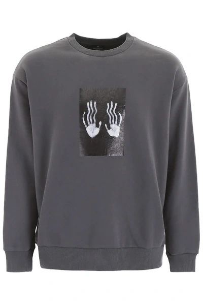 Shop Marcelo Burlon County Of Milan Hands Square Sweatshirt In Grey