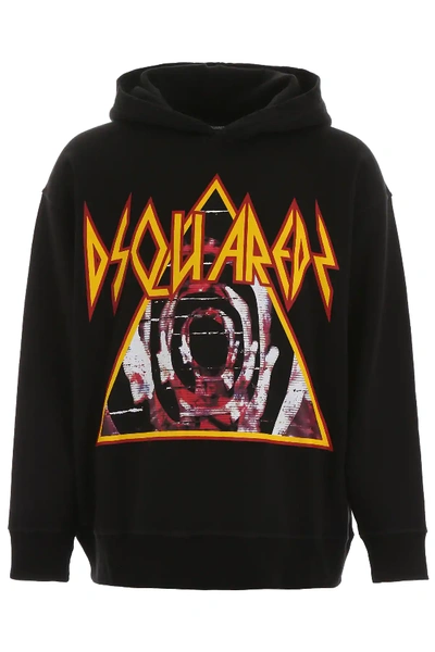 Shop Dsquared2 Psychedelic Hoodie In Black