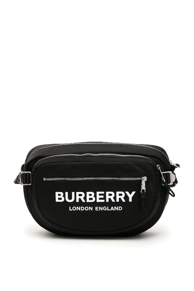 Shop Burberry Cannon Beltbag In Black,white