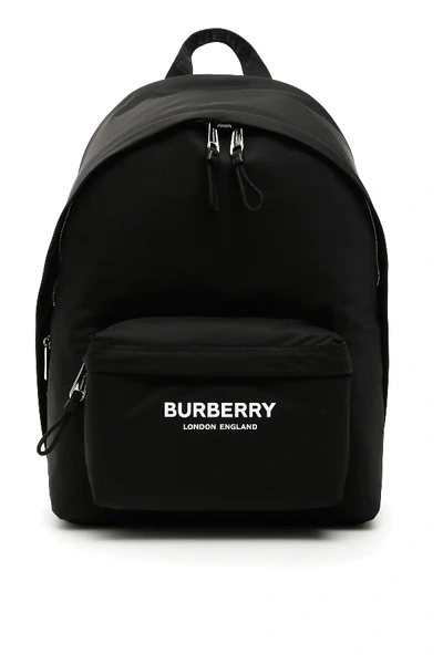Shop Burberry Jett Backpack In Black,white