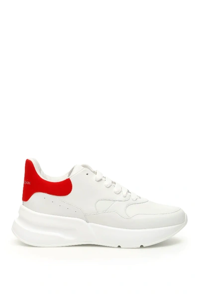 Shop Alexander Mcqueen Oversize Running Sneakers In White,red