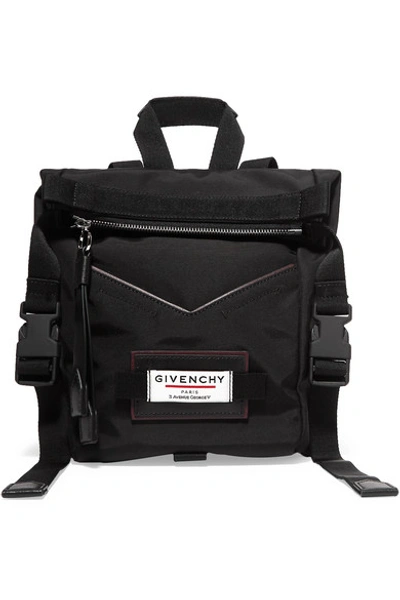 Shop Givenchy Leather-trimmed Shell Backpack In Black