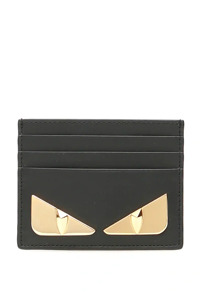 Shop Fendi Bag Bugs Cardholder In Black,gold