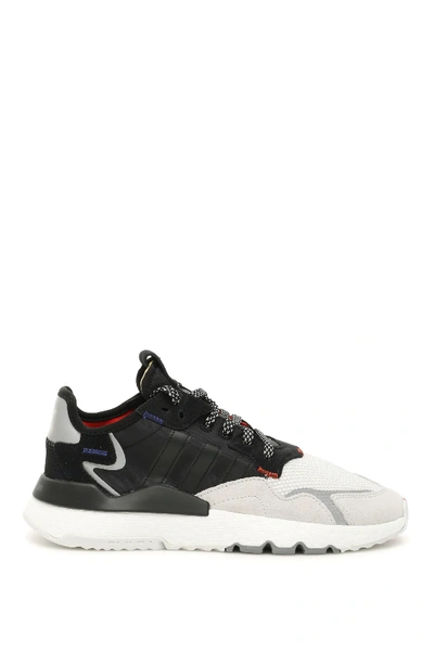 Shop Adidas Originals Nite Jogger 3m Sneakers In White,black,red