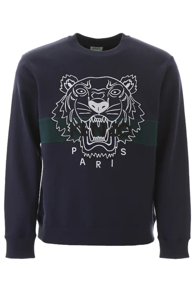 Shop Kenzo Urban Tiger Sweatshirt In Blue,green,white
