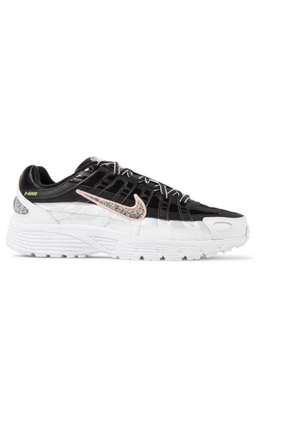 Shop Nike P-6000 Se Leather And Mesh Sneakers In Black