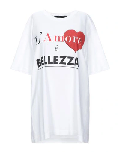 Shop Dolce & Gabbana Woman T-shirt White Size 10 Cotton