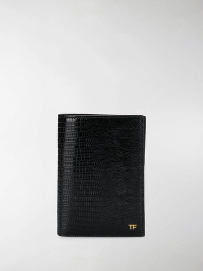 Shop Tom Ford Passport Wallet In Black