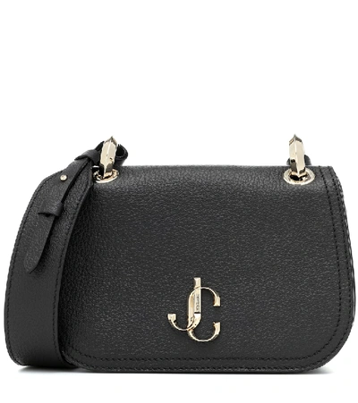 Shop Jimmy Choo Varenne Small Leather Crossbody Bag In Black