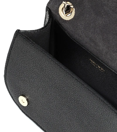 Shop Jimmy Choo Varenne Small Leather Crossbody Bag In Black