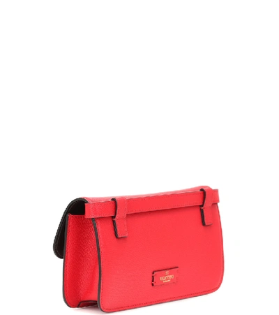 Shop Valentino Vsling Leather Belt Bag In Red