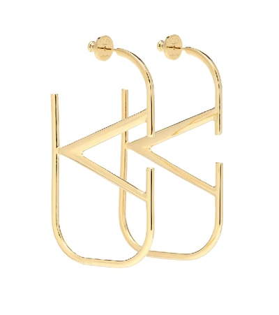 Shop Valentino Garavani Vlogo Earrings In Gold